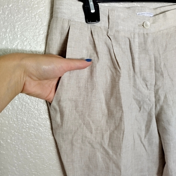 NWT Hubert Gasser linen crop pants lagenlook sz 8/M/44 - Picture 5 of 11